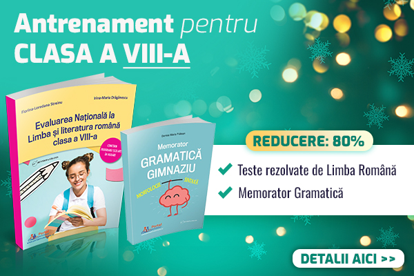 Evaluare Nationala clasa VIII-a: Teste rezolvate de Limba Romana si Notiuni de Gramatica